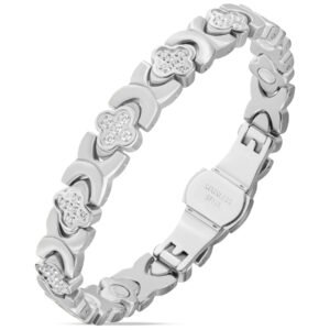 Clover Magnetic Bracelet for Women (Silver)