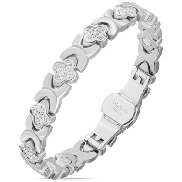 Clover Magnetic Bracelet for Women (Silver)