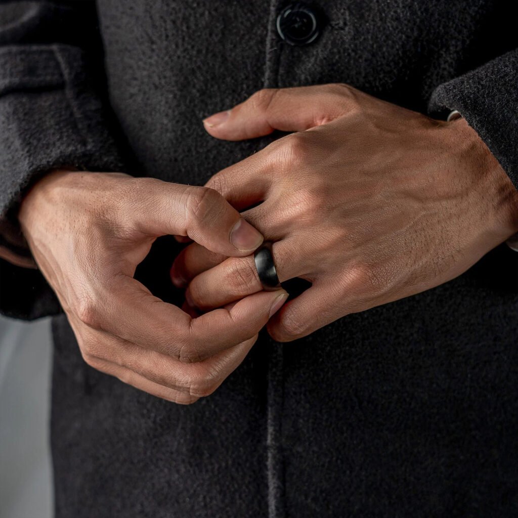 Magnetic Therapy Ring (Brushed Black) (6)
