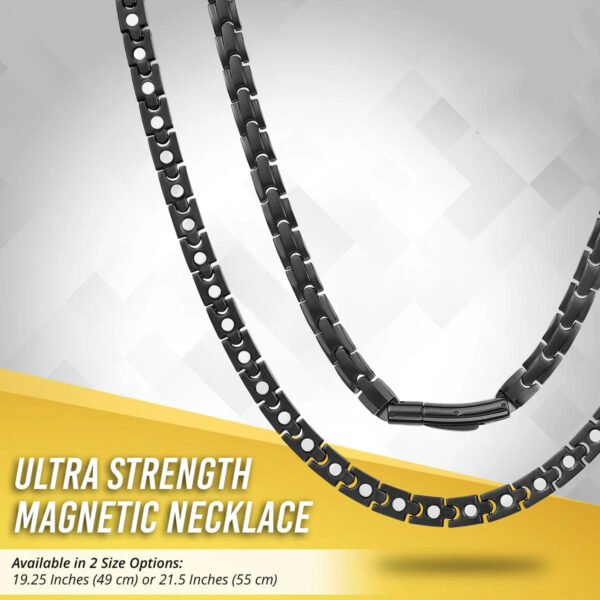 Powerful Black Titanium Magnetic Therapy Necklace (2)