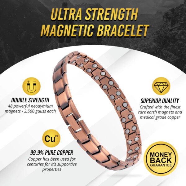 Ultra Strength Copper Magnetic Therapy Anklet for Men (2)