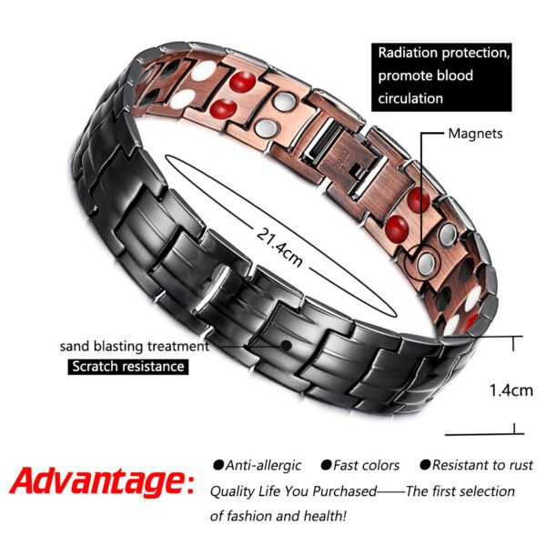 Copper Bracelet with 4 Element Magnets (4)