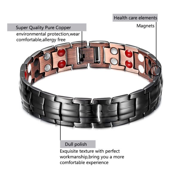 Copper Bracelet with 4 Element Magnets (5)