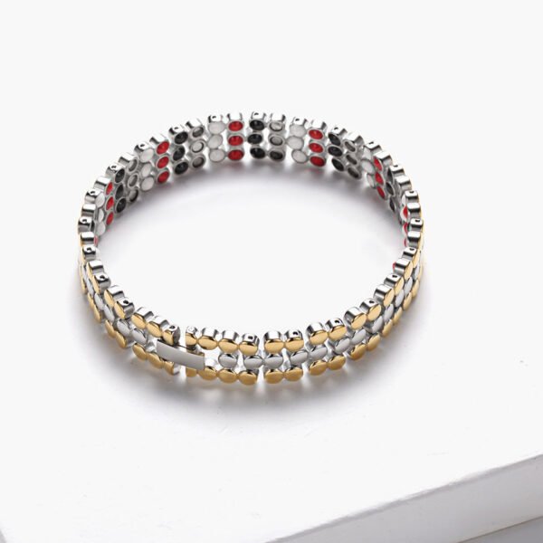 Luxury Stainless Steel Men's Energy Germanium Magnetic Bracelet (2)