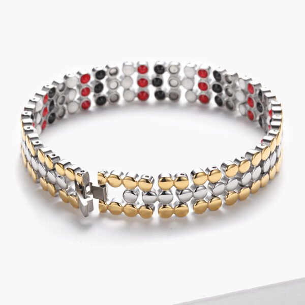 Luxury Stainless Steel Men's Energy Germanium Magnetic Bracelet (3)