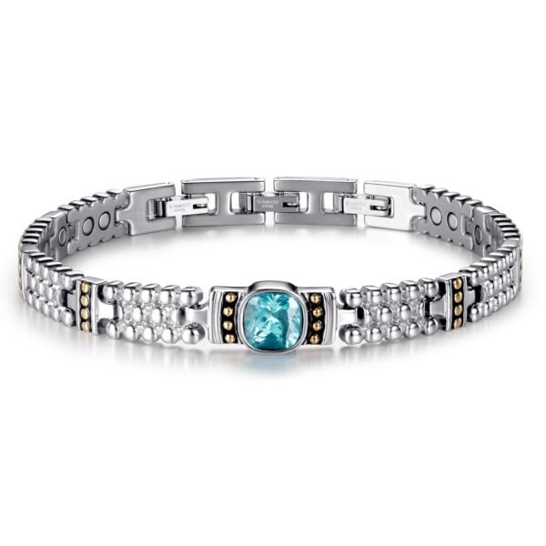 Powerful Women Blue Crystal Magnetic Therapy Bracelet (1)